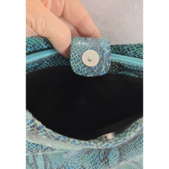 Crossbody Tote Faux Teal Snakeskin by I.N.C International Concepts Medium Size - Picture 5 of 15